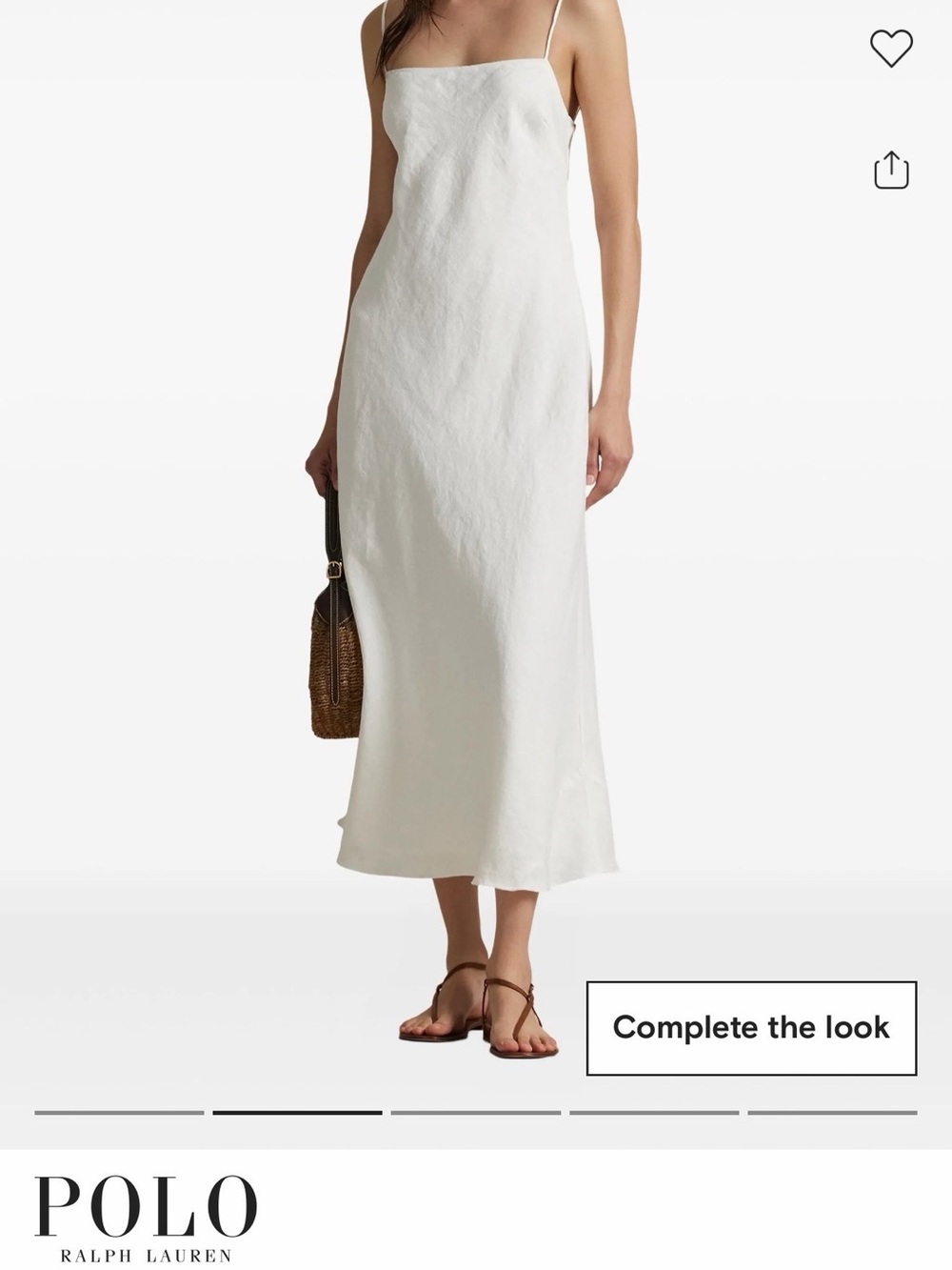 Polo Ralph Lauren White Linen Slip Dress